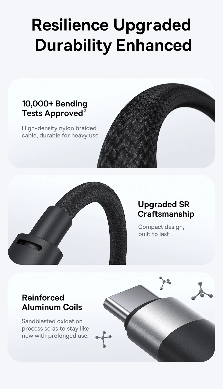 Baseus 18W USB Cable For iPhone 15 Pro Max 100W Fast Charging Cable For Huawei Honor USB Type C Data Wire For Tablets Phone