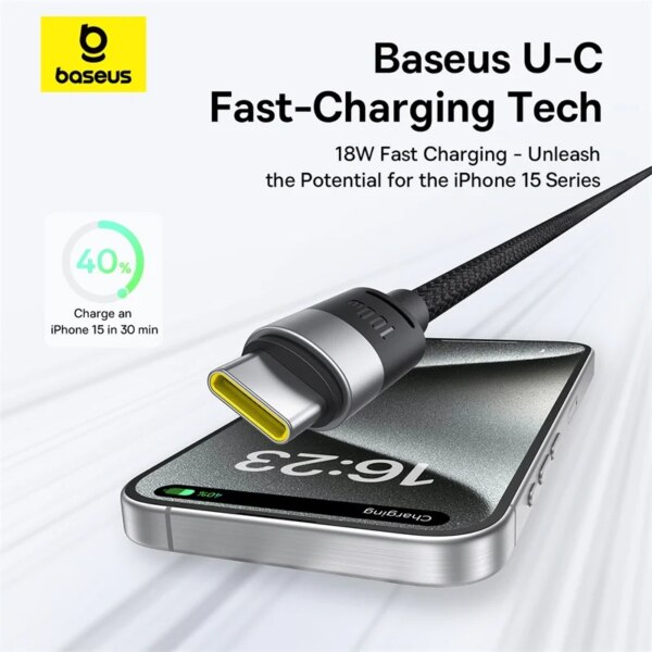 Baseus StarSpeed 100W 3-in-1 Fast Charging Cable USB-A to C+L+M for iPhone 15 Huawei - Image 4