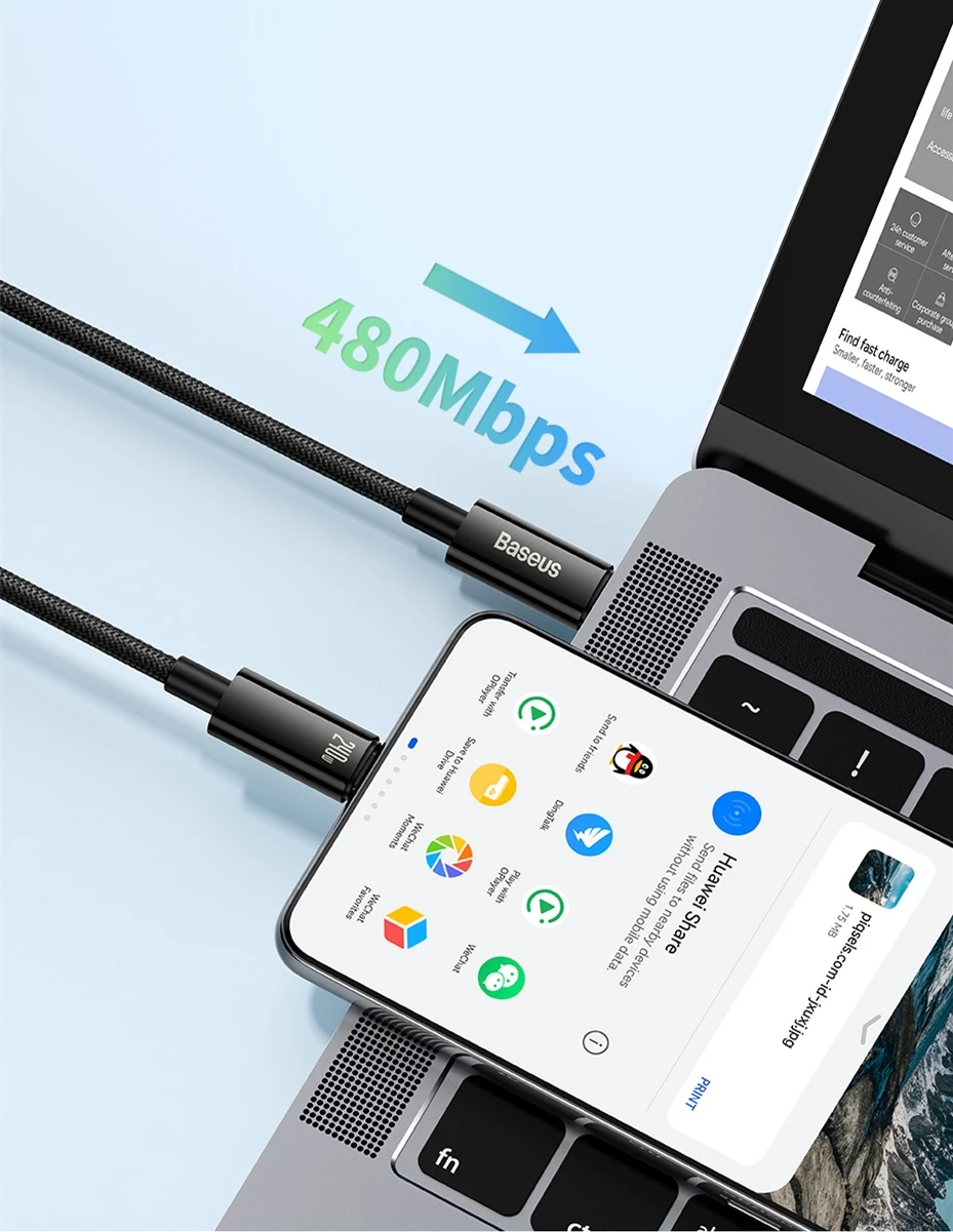 Baseus 240W USB C Cable for iPhone 16 15 Plus Pro Max Macbook iPad Supercharge Fast Charger Type C Cable for xiaomi Samsung