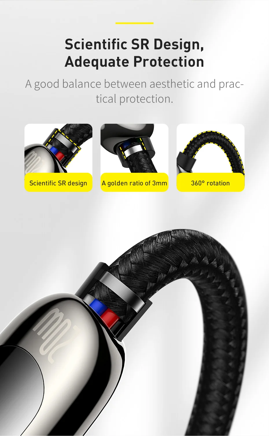 Baseus Digital Display 20W PD USB C Cable for iPhone 14 13 12 Pro Max XR Fast Charging Cable Mobile Phone Data Cord