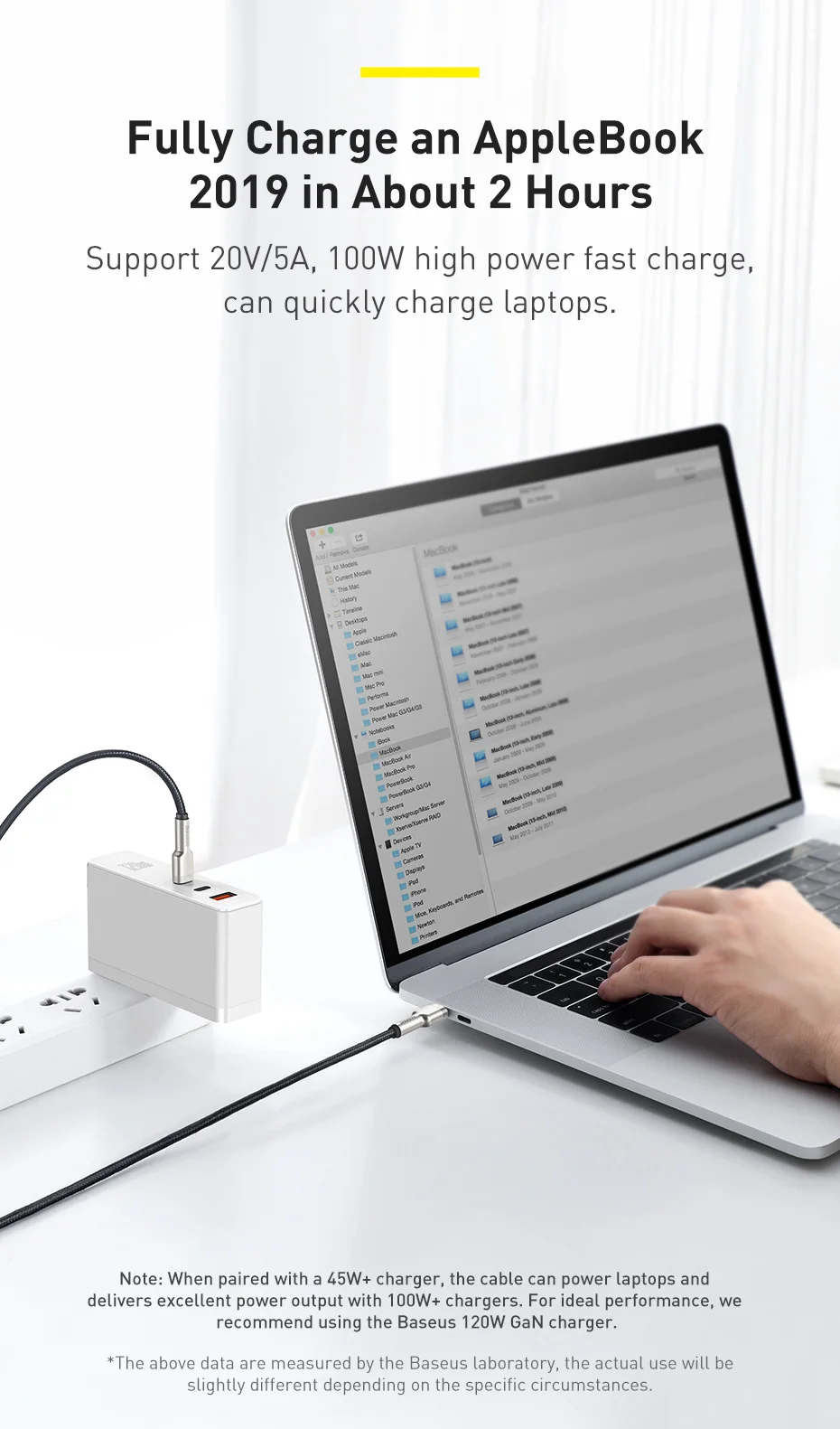 Baseus 100W USB C to USB Type C Cable for MacBook Pro QC 4.0 PD USB C Fast Charger Cable for Xiaomi Redmi For iPhone 15 Plus Pro