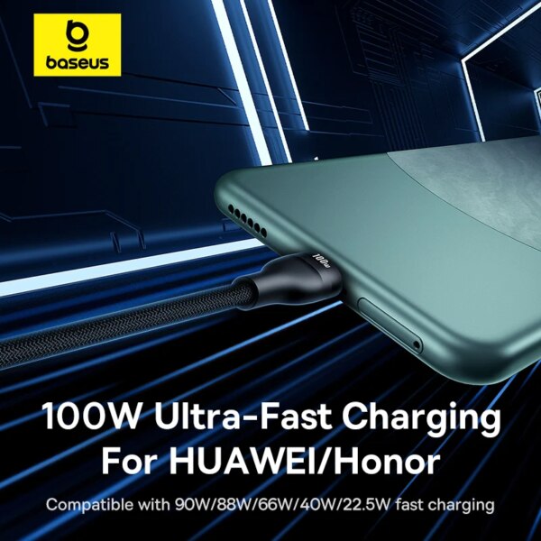 Baseus 100W USB-C to Type-C Fast Charging Cable 18W For iPhone 15 Huawei Samsung Data Sync - Image 4