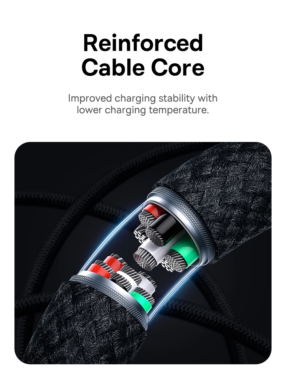 Baseus USB Type C Cable For iPhone 15/15 Pus/15 Pro/15 Pro Max Fast Charging Wire For Huawei Honor Data Cord For Samsung Oneplus