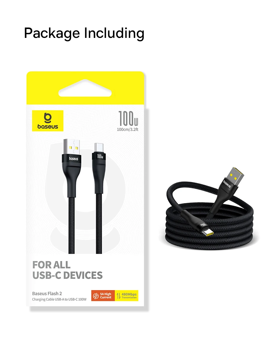 Baseus USB Type C Cable For iPhone 15/15 Pus/15 Pro/15 Pro Max Fast Charging Wire For Huawei Honor Data Cord For Samsung Oneplus