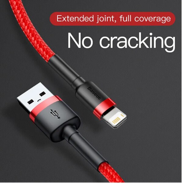 Baseus 7Pin Fast Charge Cable with Velcro TPE Aluminum Alloy 50cm 100cm 200cm - Image 3