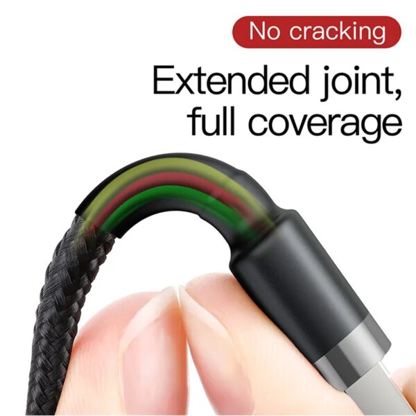 Baseus 2.4A Fast Charging USB Cable for iPhone 14 13 12 11 X 8 Plus iPad Charger Data Sync Cable - Image 5