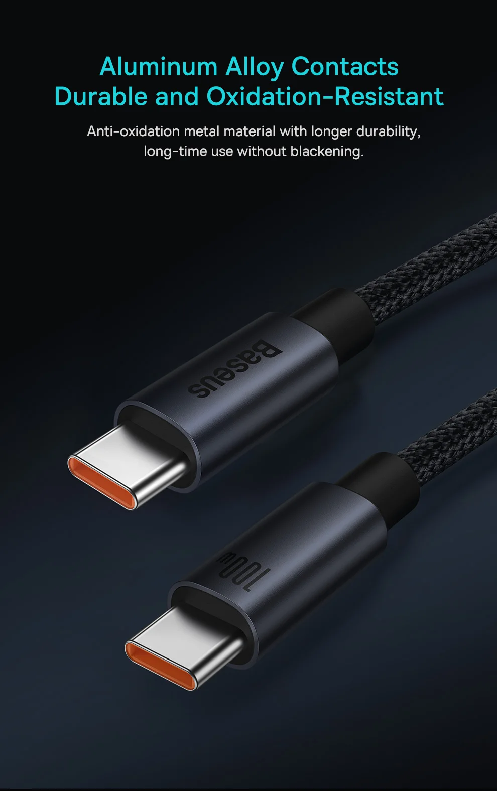 Baseus 100W USB Cable for iPhone 17 16 15 promax USB C to Type C Fast Charger Cable for Xiaomi Samsung MacBook iPad Mobile Phone