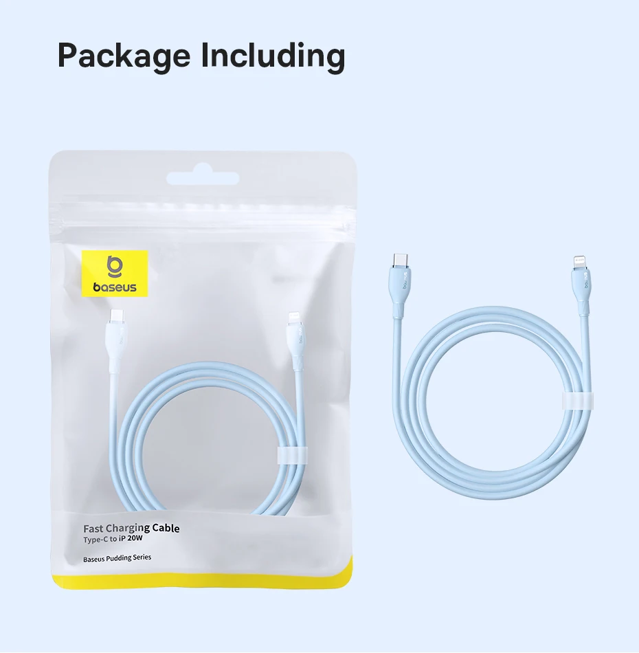 Baseus USB C Cable For IPhone 14 13 12 11 pro Max XS 20W Fast Charging Cable Type C Date Wire For iPad Macbook TPE