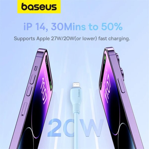 Baseus Pudding Series Type-C to Lightning Fast Charging Cable 20W/27W PD - Image 3
