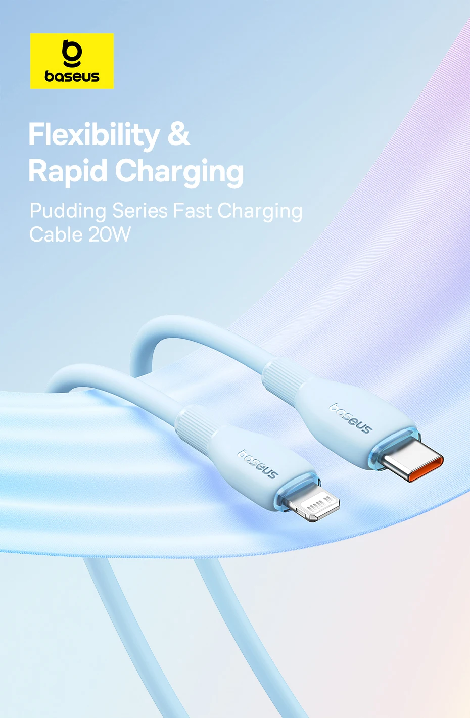 Baseus USB C Cable For IPhone 14 13 12 11 pro Max XS 20W Fast Charging Cable Type C Date Wire For iPad Macbook TPE