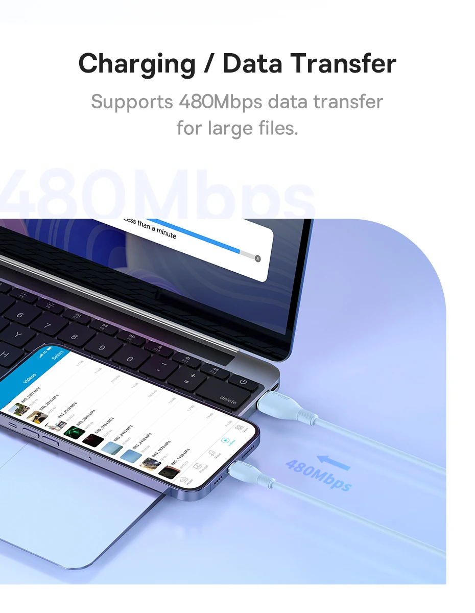 Baseus USB Cable 2.4A For iPhone Charging Cable USB Cord For iPhone 14 13 12 11 Pro Max Fast Data Charging Wire Cord