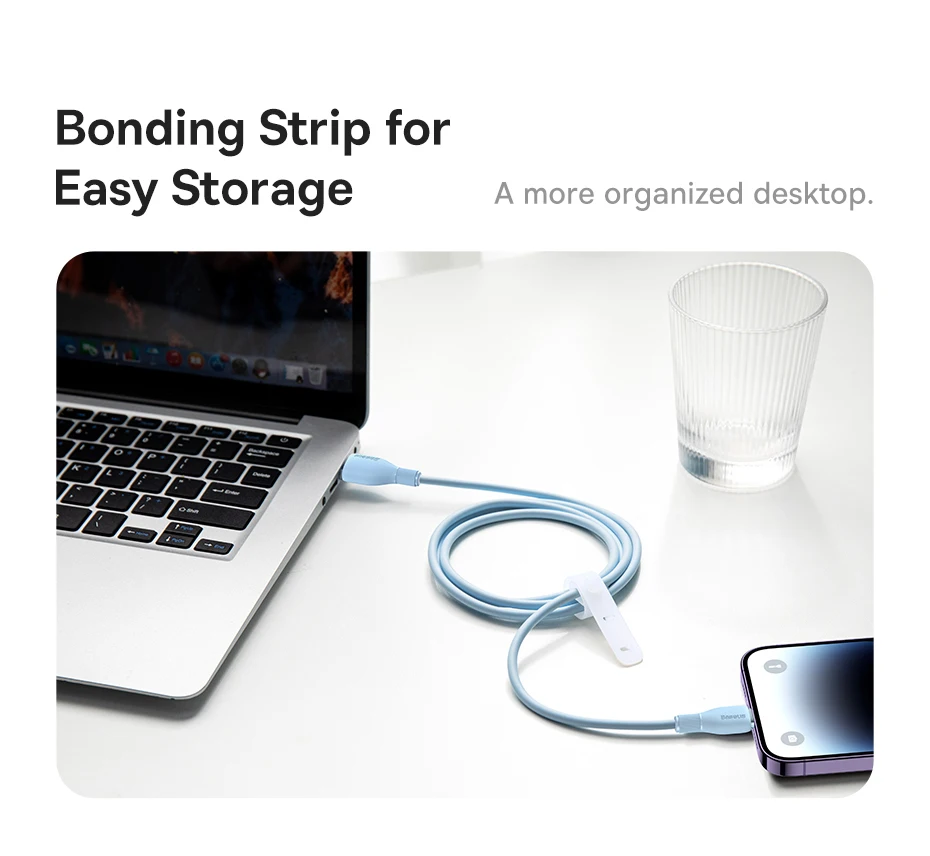 Baseus USB Cable 2.4A For iPhone Charging Cable USB Cord For iPhone 14 13 12 11 Pro Max Fast Data Charging Wire Cord
