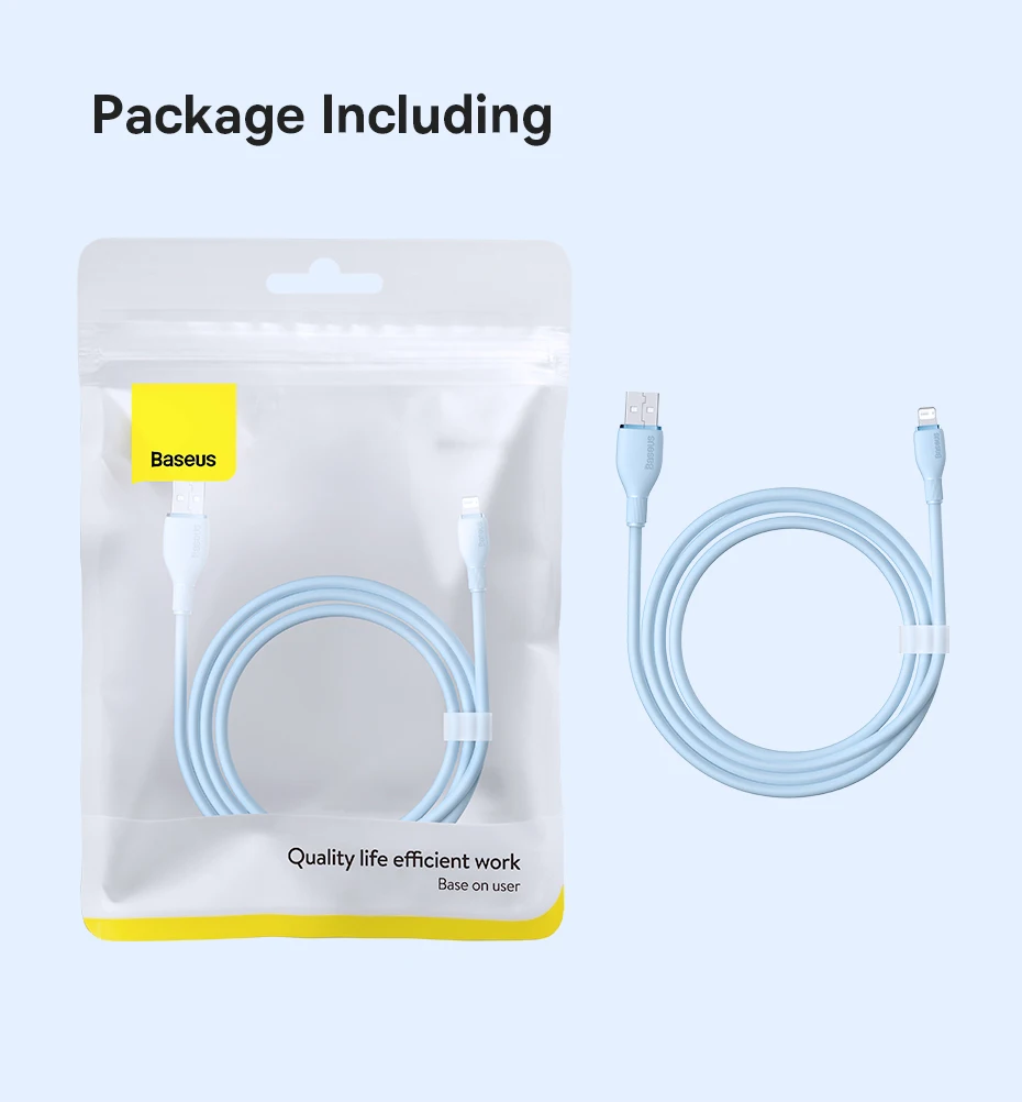 Baseus USB Cable 2.4A For iPhone Charging Cable USB Cord For iPhone 14 13 12 11 Pro Max Fast Data Charging Wire Cord