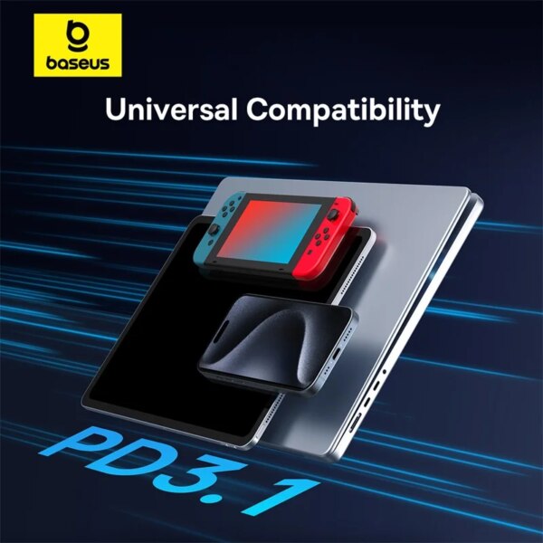 Baseus Flash Series 240W USB4 Type C Cable 20Gbps 8K/60Hz Fast Charging For iPhone 15 MacBook - Image 5