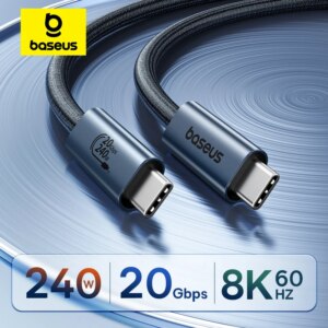 Baseus Flash Series 240W USB4 Type C Cable 20Gbps 8K/60Hz Fast Charging For iPhone 15 MacBook