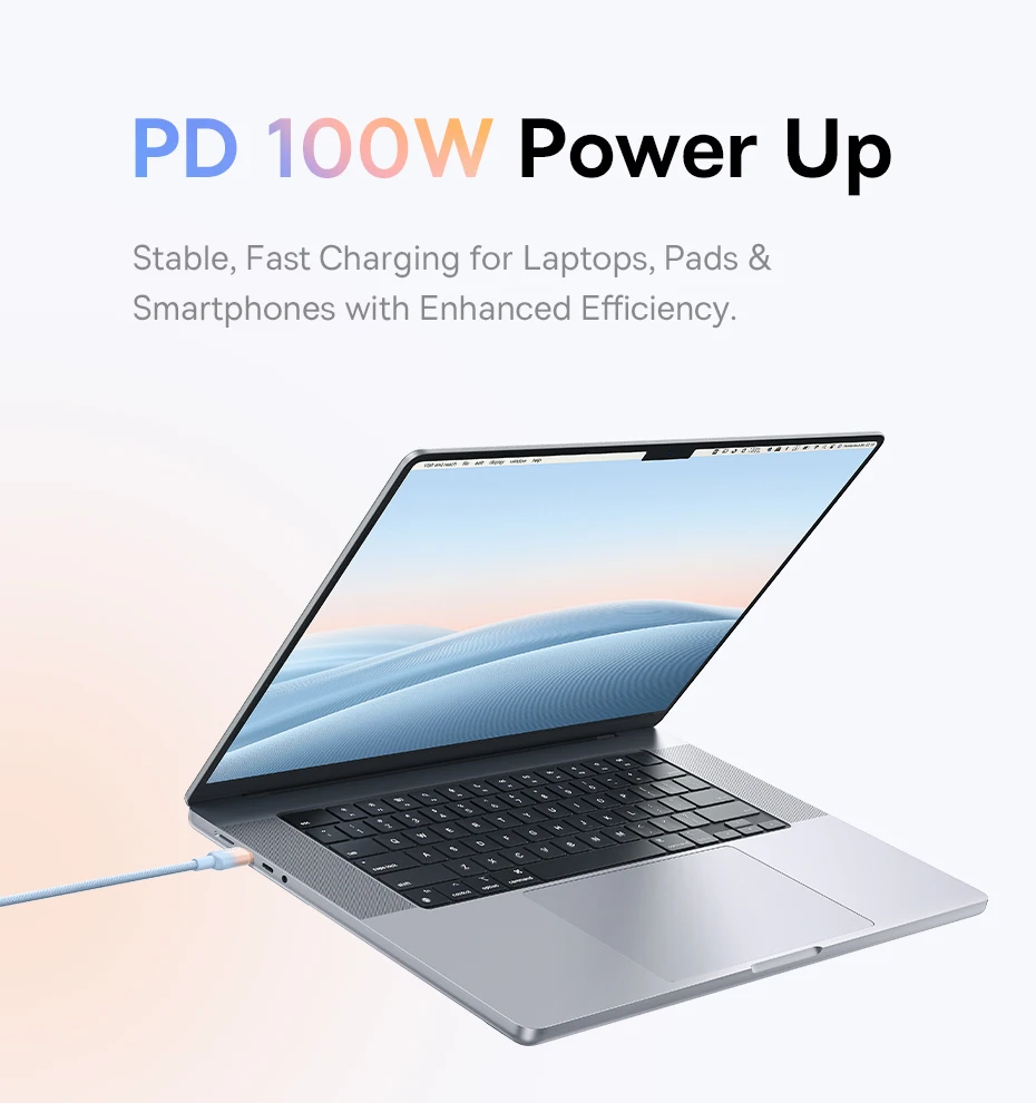 Baseus 100W USB C Cable For IPhone 17 16 15 Pro Max Type C Cable For Laptops Fast Charging Cable Type C For xiaomi Samsun Huawei