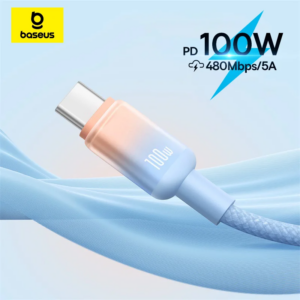 Baseus Discolor 100W USB-C to USB-C Fast Charging Cable Nylon Braided