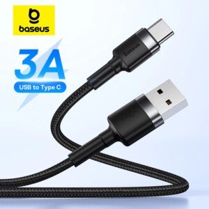 Baseus USB Type C Fast Charging Cable 3A Quick Charge 3.0 Nylon Braided for Samsung Huawei Xiaomi