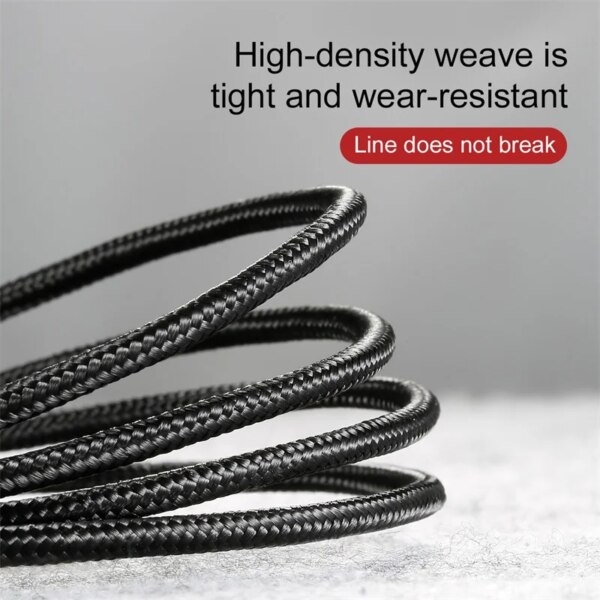 Baseus USB Type C Fast Charging Cable 3A Quick Charge 3.0 Nylon Braided for Samsung Huawei Xiaomi - Image 2