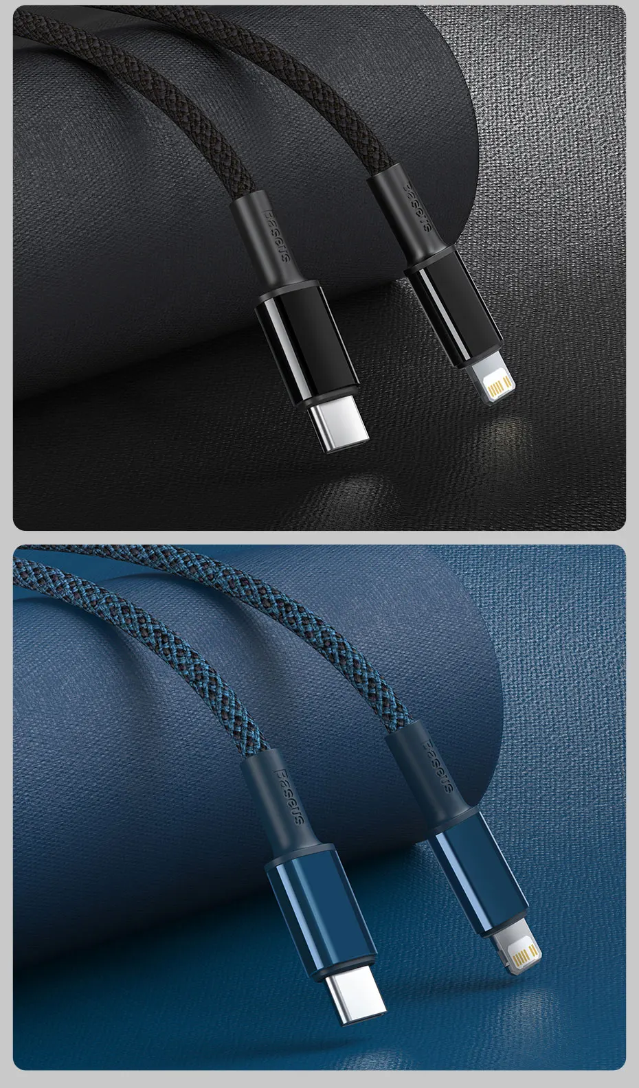 【KR Clearance】 Baseus Fast Charging PD 20W USB C Cable for iPhone 14 13 12 11 Pro Max XR for iPhone Charger Cable for MacBook