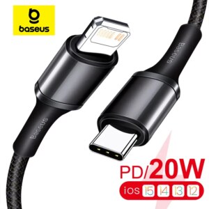 Baseus PD 20W Fast Charging Cable Type C to Lightning for iPhone 14 13 12 11 Pro Max XR MacBook