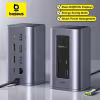 Baseus 12-in-1 USB C Docking Station Dual HDMI 4K@60Hz 100W PD 10Gbps Hub for Mac Windows