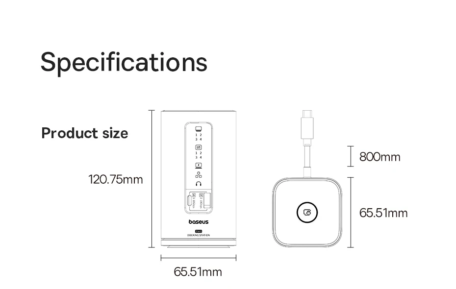 Baseus 12-in-1 USB C HUB to HDMI 4K@60Hz Dual Display USB 3.2 Adapter with RJ45 SD TF PD 100W Docking Station for Window Mac Hub