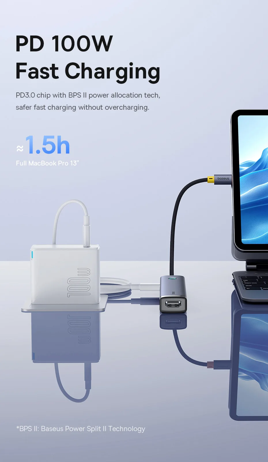 Baseus USB C Hub to HDMI 4K 60Hz USB Type C 3.0 RJ45 PD 100W USB 3.0 SD TF Card Slim Adapter USB C Dock for MacBook PC USB HUB