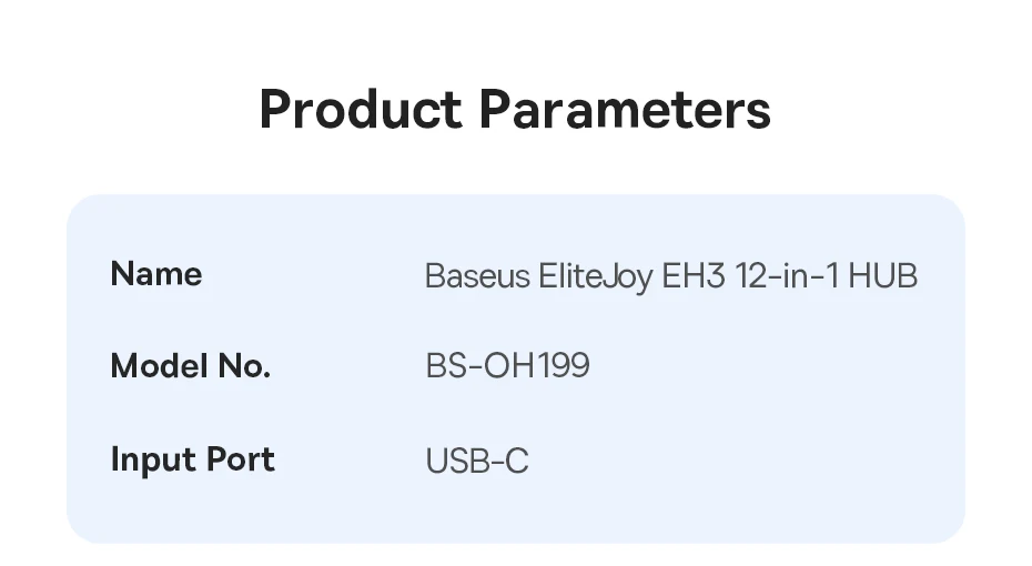 Baseus EH3 12-in-1 USB C Hub HDMI DP 4K 60Hz Triple Display 3.2 for MacBook Laptop PD 100W Type C HUB with Stand Docking Station
