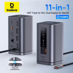 Baseus Spacemate 11-in-1 USB C Docking Station Triple Display 4K@60Hz HDMI DP PD 100W