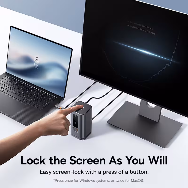Baseus Spacemate 11-in-1 USB C Docking Station Triple Display 4K@60Hz HDMI DP PD 100W Baseus Spacemate 11-in-1 USB C Docking Station Triple Display 4K@60Hz HDMI DP PD 100W - Image 6