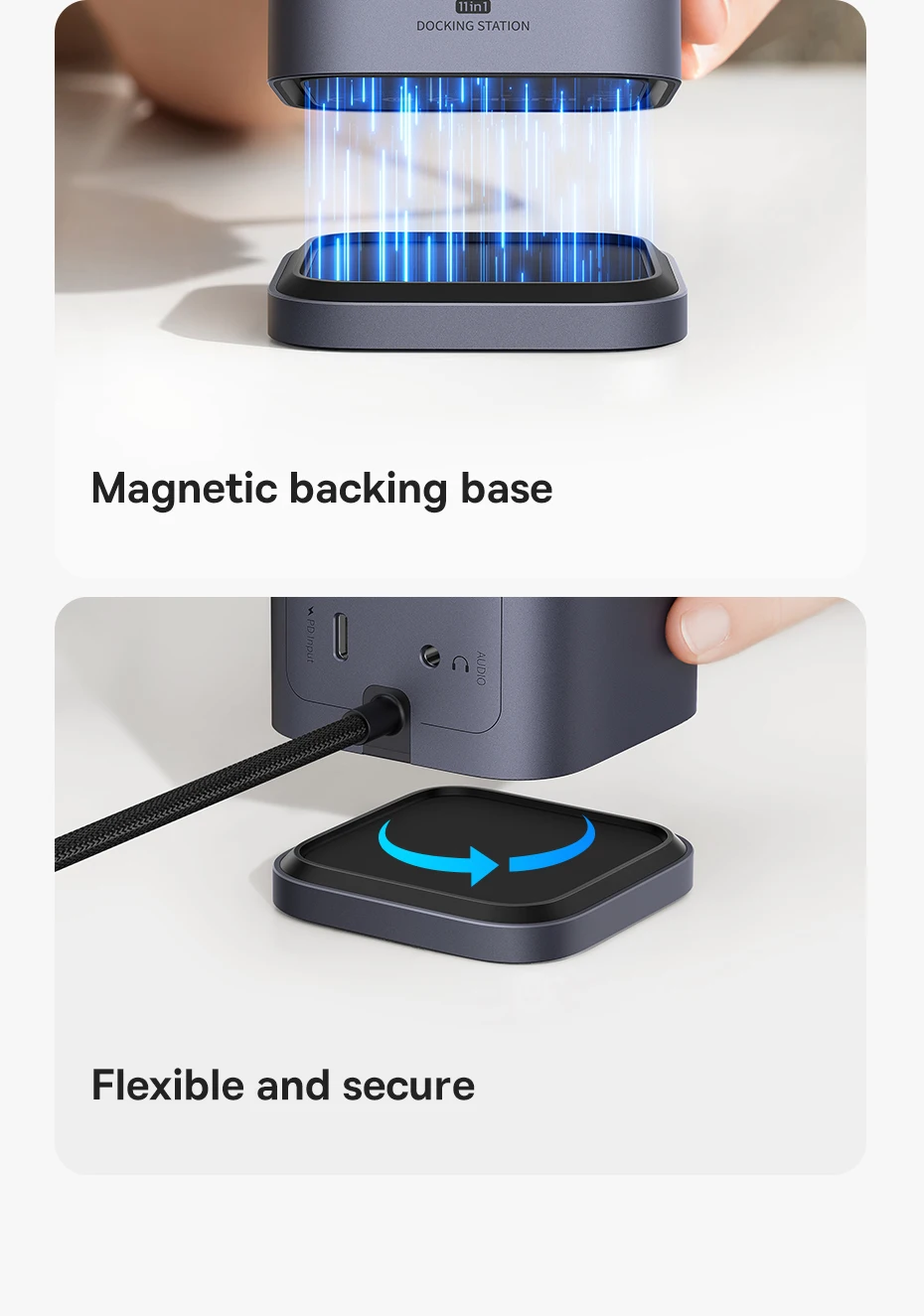 Baseus USB C HUB for Mac M3 M2 M1 System HDMI 4K@60Hz MST Triple Display for MacBook Air Pro Window 11-in-1 HUB Docking Station