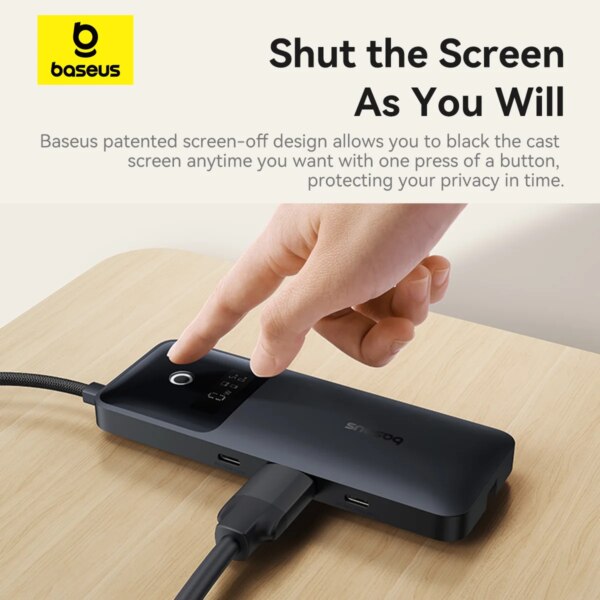 Baseus 6-in-1 USB C Hub with Dual Fast Charging 100W+20W HDMI 4K@60Hz 10Gbps Docking Station - Image 5