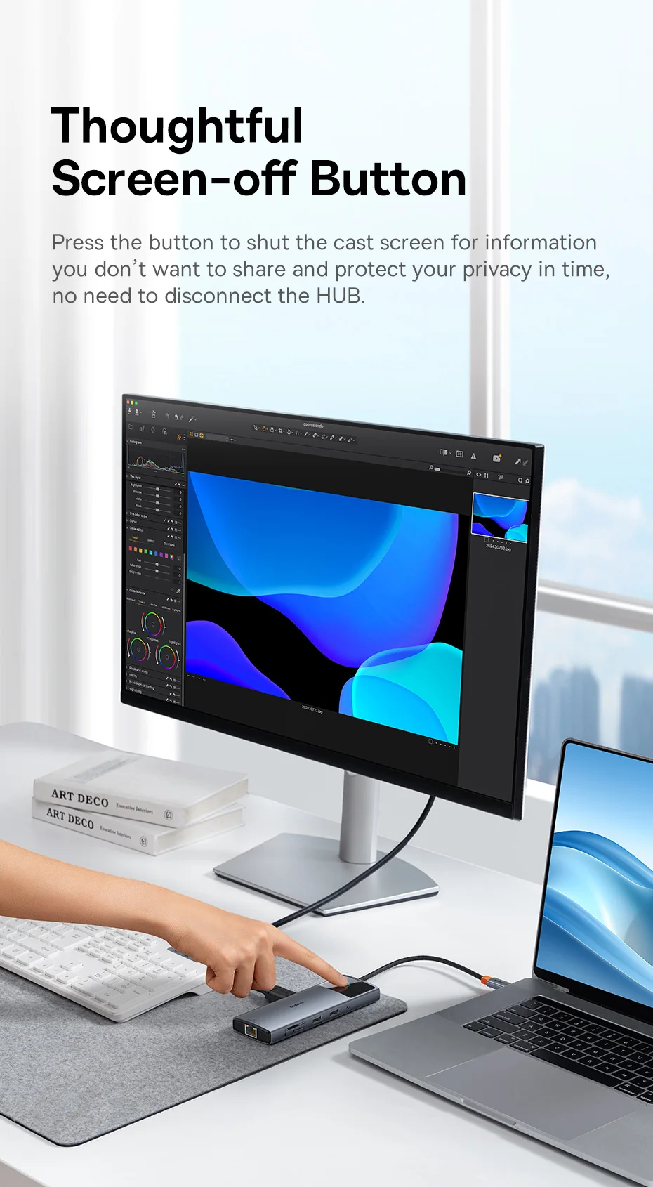 Baseus 10Gbps USB C HUB 4K 60Hz Type C to HDMI RJ45 Ethernet PD 100W for MacBook iPad Sumsang PC Tablet Phone USB 3.2 Gen 2 Hub