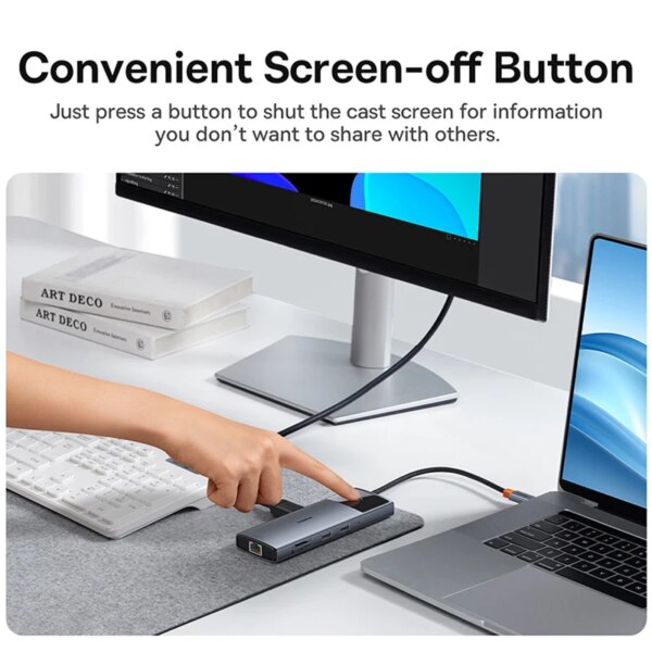 Baseus 10-in-1 USB C Hub 10Gbps 4K 60Hz HDMI 100W PD Gigabit Ethernet SD/TF Card Reader for MacBook iPad Samsung PC - Image 4