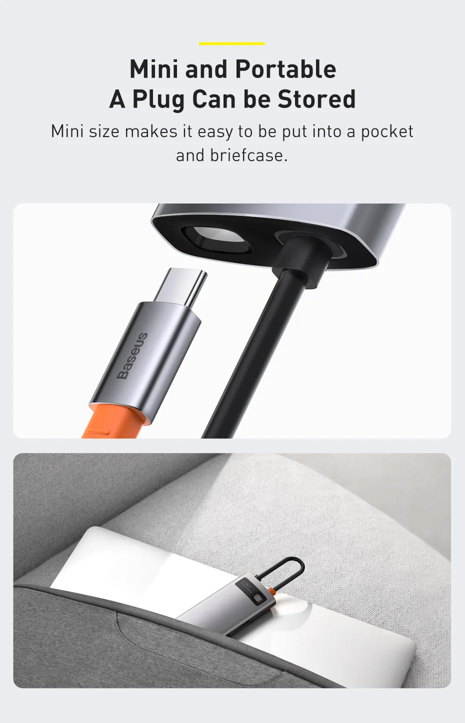 【Limited Offer for Korean Customers】Baseus 6-in-1 Type-C HUB to HDMI 4K 100W PD Fast Charging USB 3.0 RJ45 Docking Station HUB