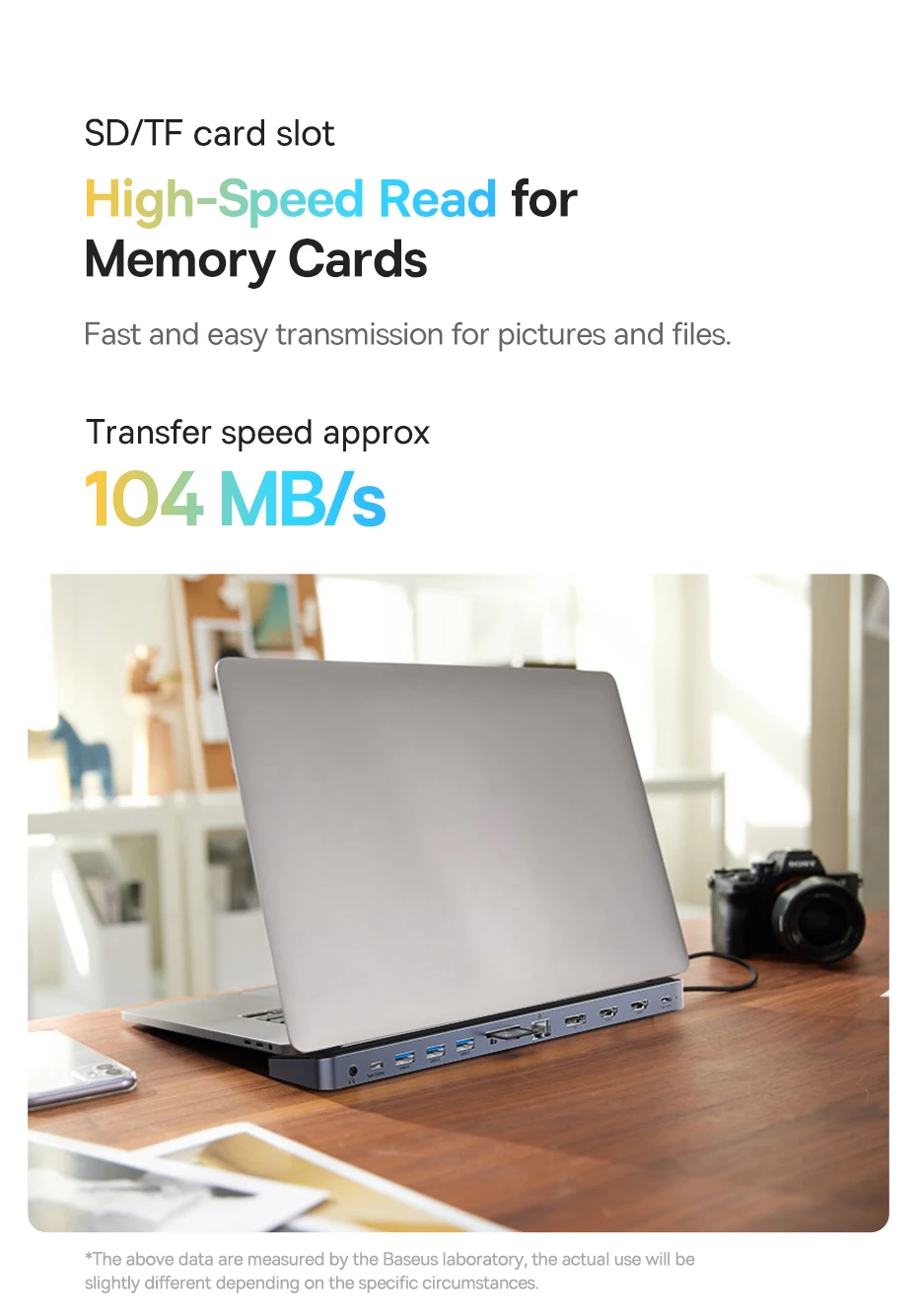 Baseus 12-in-1 USB C HUB Stand 4K@60Hz DP Dual HDMI Display 1000Mbps RJ45 Port USB 3.0 5GBPS TF/SD Card Reader 3.5mm Jack Hub