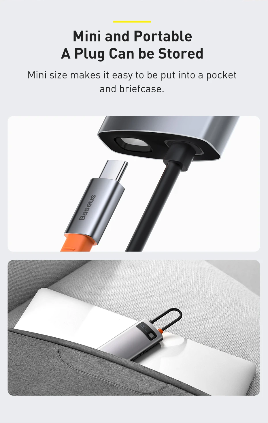 【For Korean Customers】Baseus 8-in-1 USB C HUB Type-C to HDMI 4K@30Hz 100W PD Fast Charging SD TF Card RJ45 Docking Station HUB