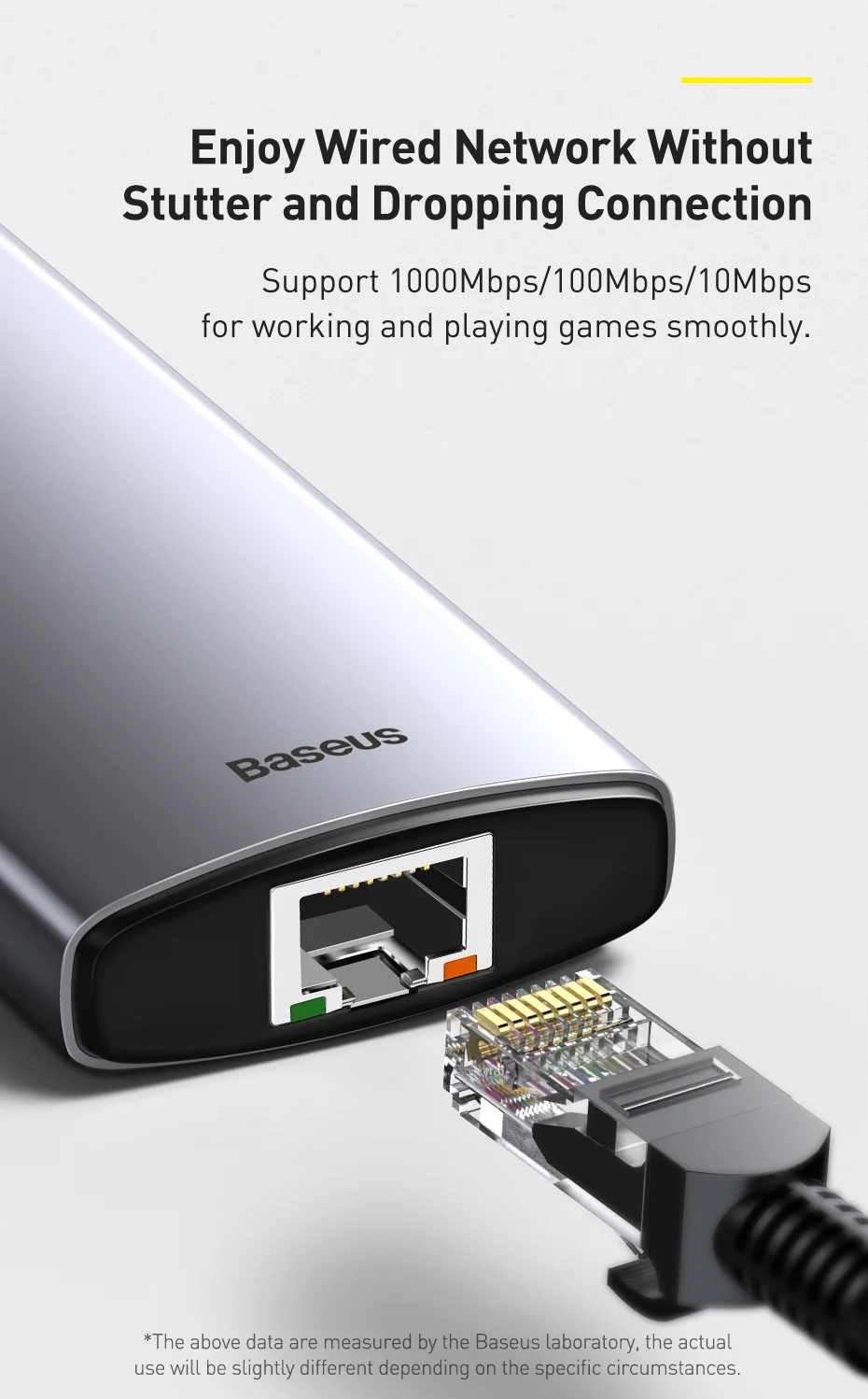 【For Korean Customers】Baseus 8-in-1 USB C HUB Type-C to HDMI 4K@30Hz 100W PD Fast Charging SD TF Card RJ45 Docking Station HUB