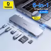 Baseus UltraJoy 6-in-1 USB C Hub with HDMI 4K 30Hz, 100W PD Charging, SD/TF Card Reader for MacBook Pro/Air