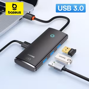 Baseus Lite Series 4-Port USB Hub Adapter USB 3.0 Type-C to Multi USB-A Splitter