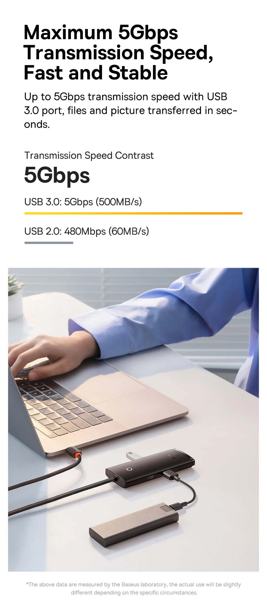 Baseus USB HUB 4 in 1 USB C HUB USB Type C to Multi USB 3.0 Adapter for MacBook Pro Air Huawei Mate 30 USB-C 3.0 Splitter