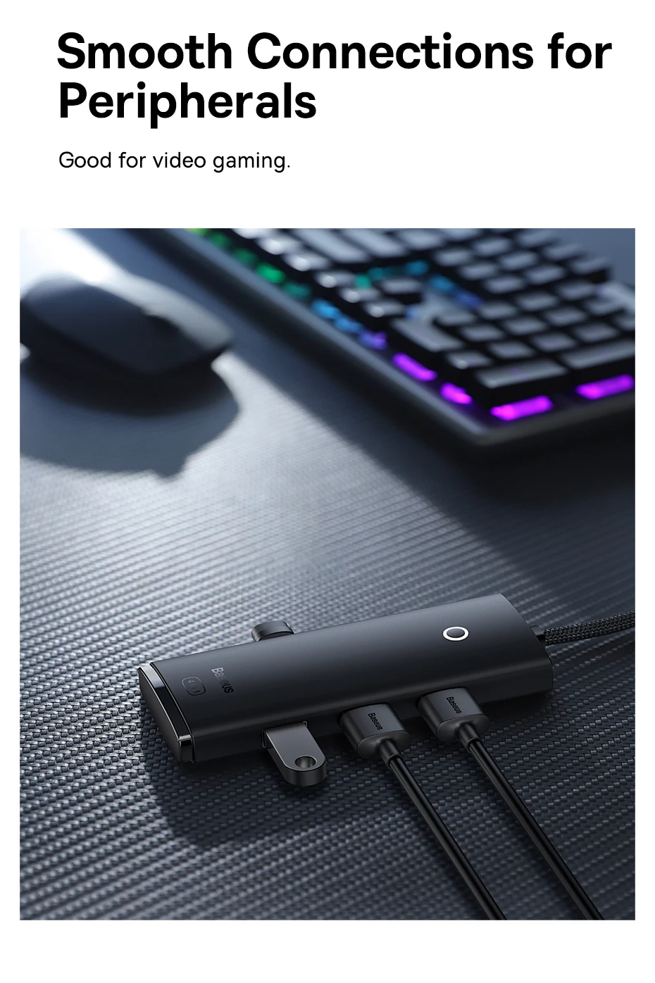 Baseus USB HUB 4 in 1 USB C HUB USB Type C to Multi USB 3.0 Adapter for MacBook Pro Air Huawei Mate 30 USB-C 3.0 Splitter