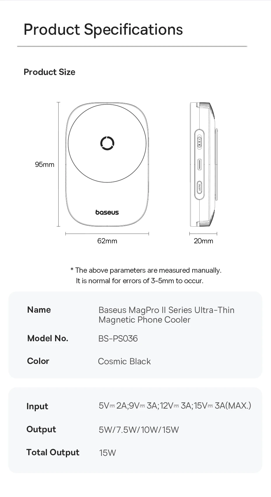 Baseus Magnetic Phone Cooler with Wireless Charging for iPhone 16 15 14 Pro Max Phone Stand Holder Gaming Radiator Cooling Fan