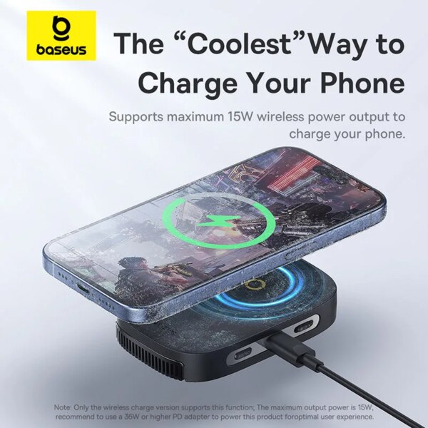 Baseus MagPro Series Ultra-Thin Magnetic Phone Cooler with 15W Wireless Charging - Image 4