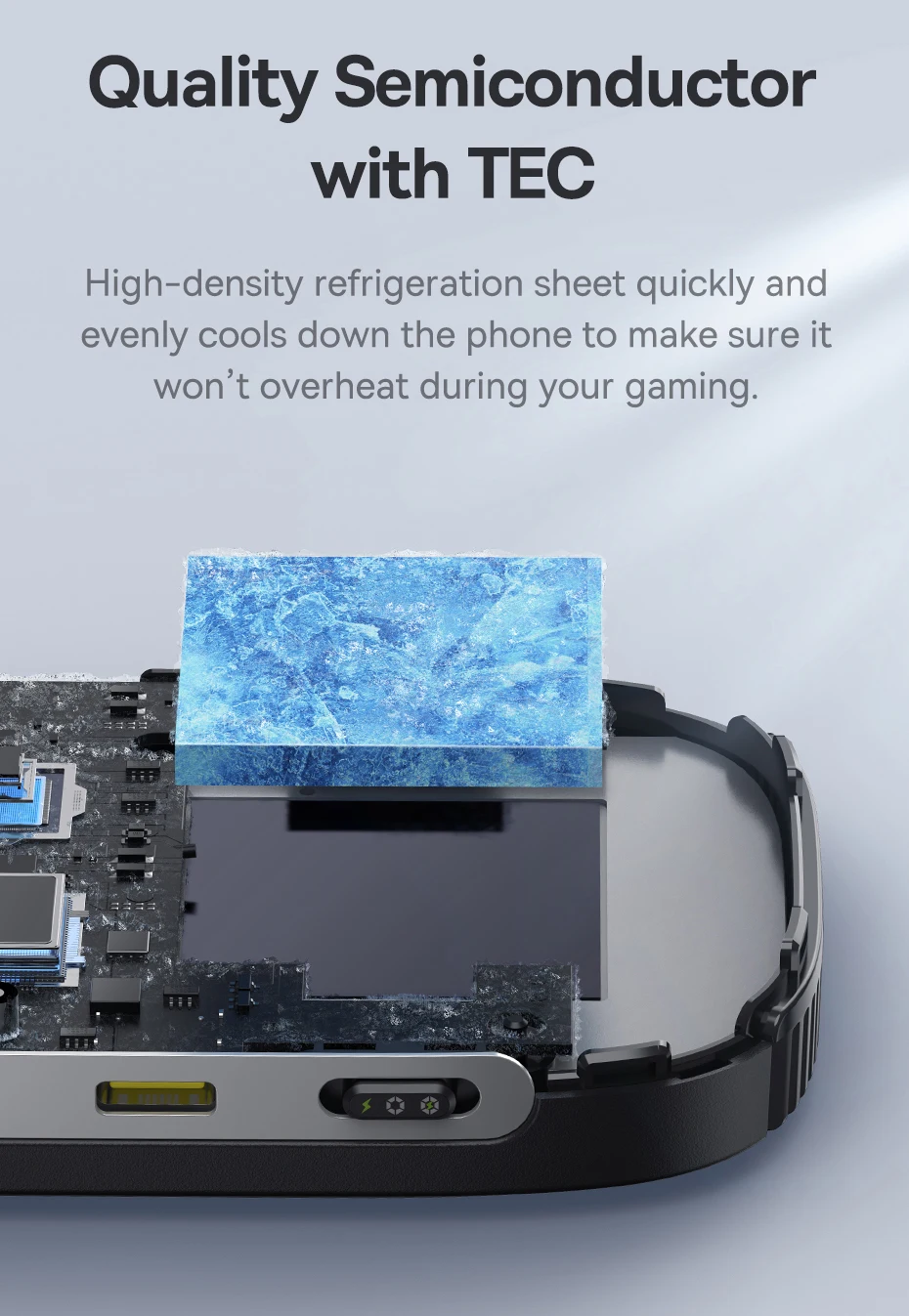 Baseus Magnetic Phone Cooler with Wireless Charging for iPhone 16 15 14 Pro Max Phone Stand Holder Gaming Radiator Cooling Fan