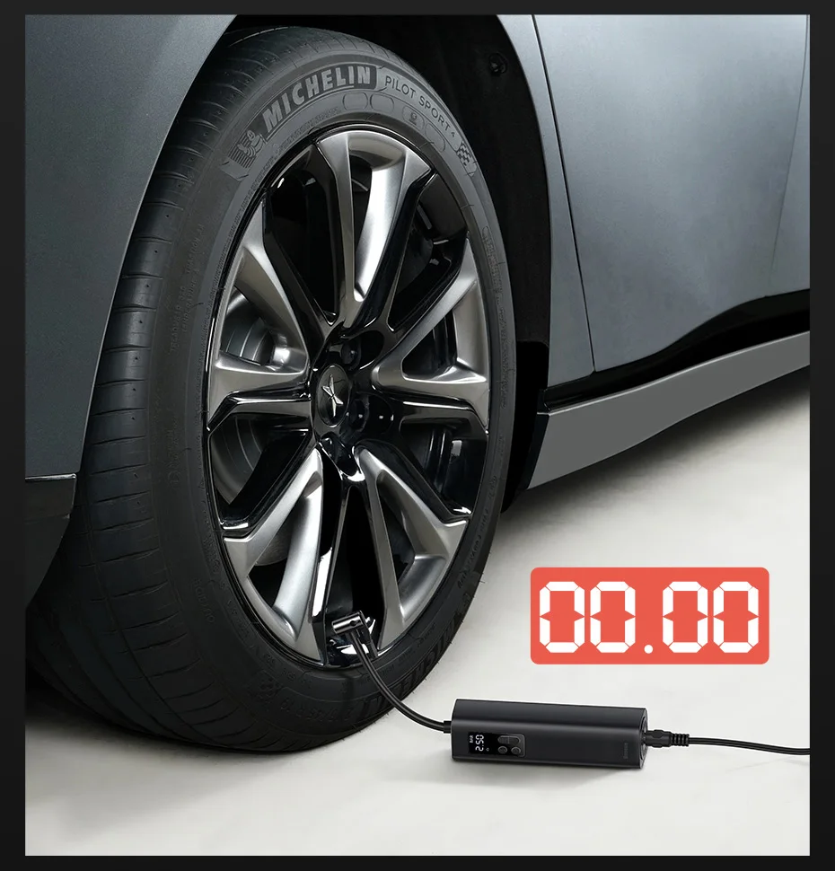 Baseus Car Inflator Portable Air Compressor Pump for Electric Motorcycle Bicycle Car Tyre Inflator Digital Display Compressors