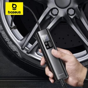 Baseus Portable Air Compressor Pump Digital Display Car Tire Inflator for Electric Motorcycle Bicycle