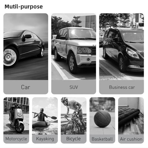 Baseus inAuto 360 Portable Air Compressor Pump Intelligent Tire Pressure Monitoring 150PSI - Image 2