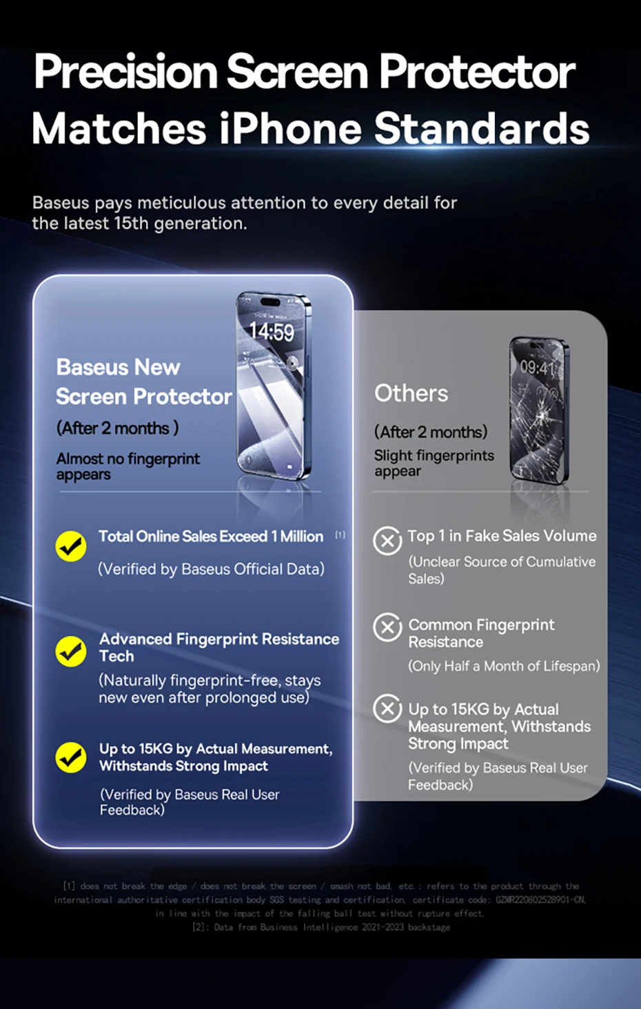 Baseus Tempered Glass for iPhone 17 16 Pro Max Screen Protector for iPhone 15 14 13 12 11 Pro Max Clear Edge Anti-Peeping Film